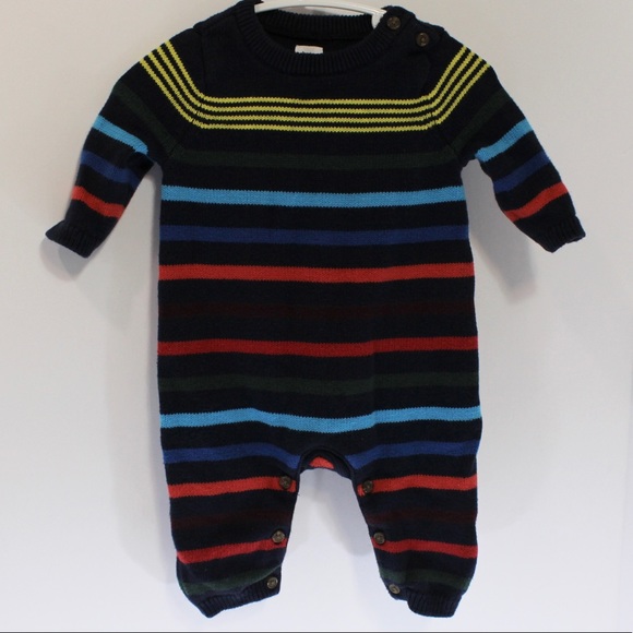 GAP Baby Knit Sweater One Piece Striped Jumper 0-3 Months - Picture 4 of 4